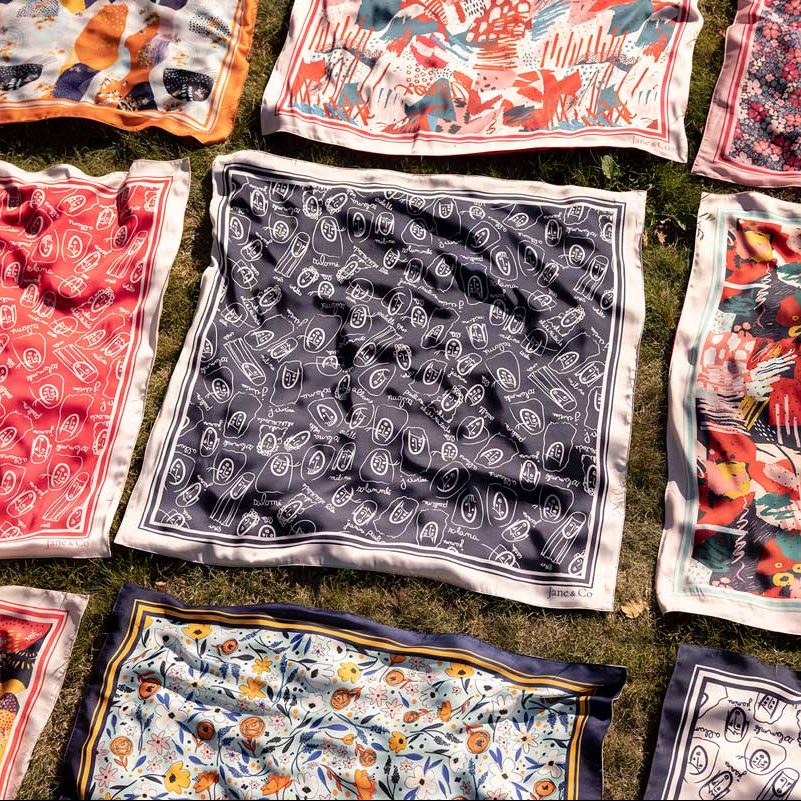 Petit défaut Foulard Pauline - Janine 90cm