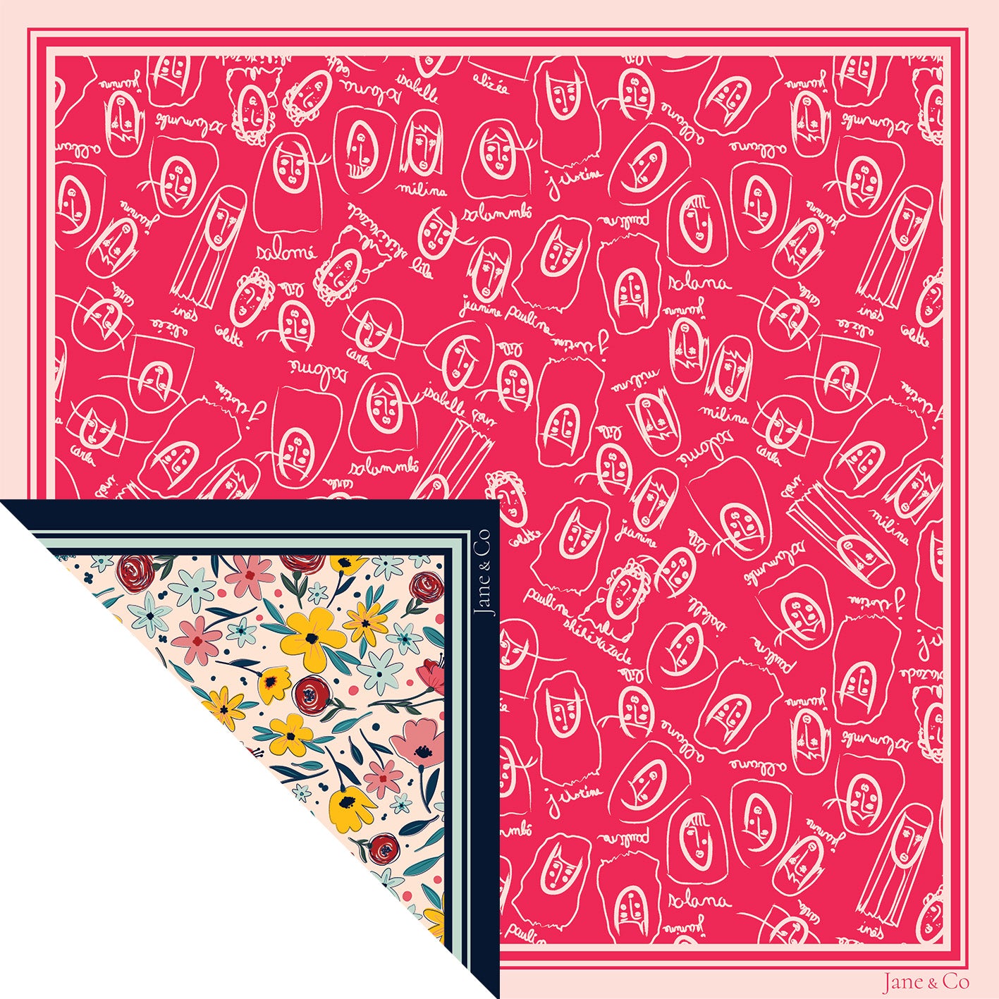 Foulard Isabelle - Marguerite 90cm