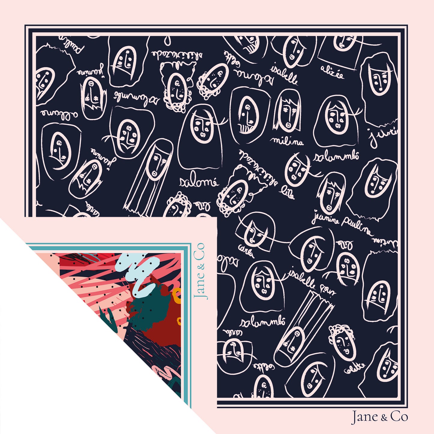 Foulard Clarisse - Janine 60cm