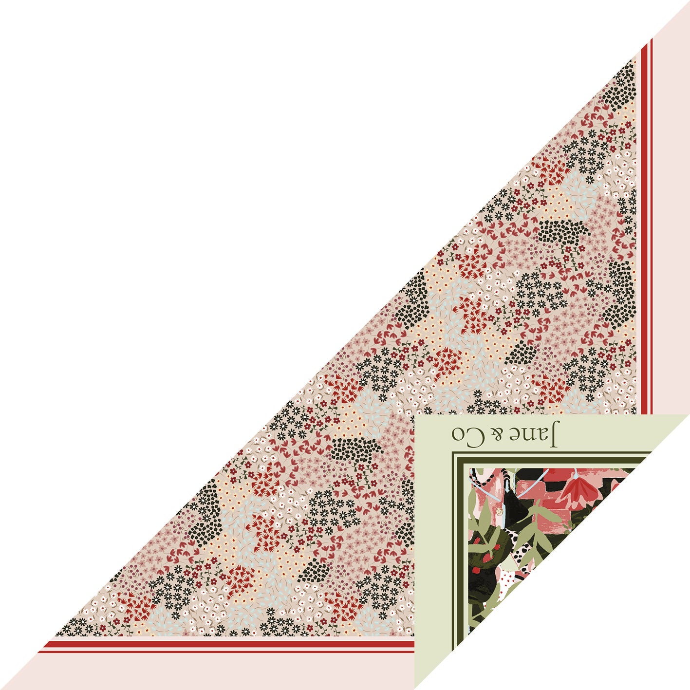 Foulard triangle Charlotte-Louise 50x50 cm