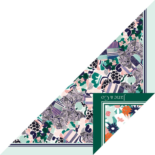 Foulard triangle Juliette-Ysée 50x50cm