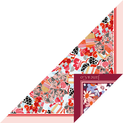 Foulard triangle Constance-Solène 50x50cm