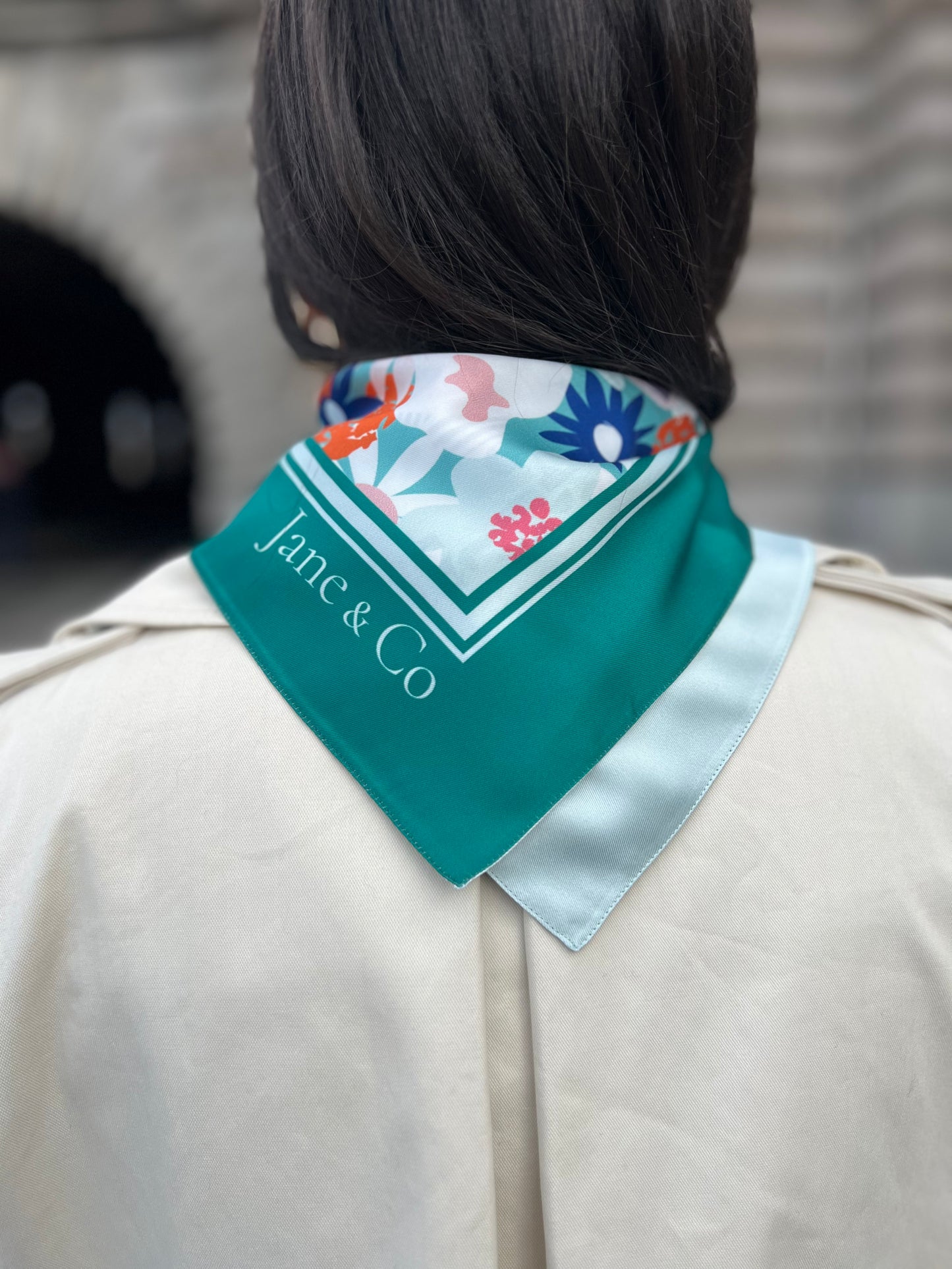 Foulard triangle Juliette-Ysée 50x50cm