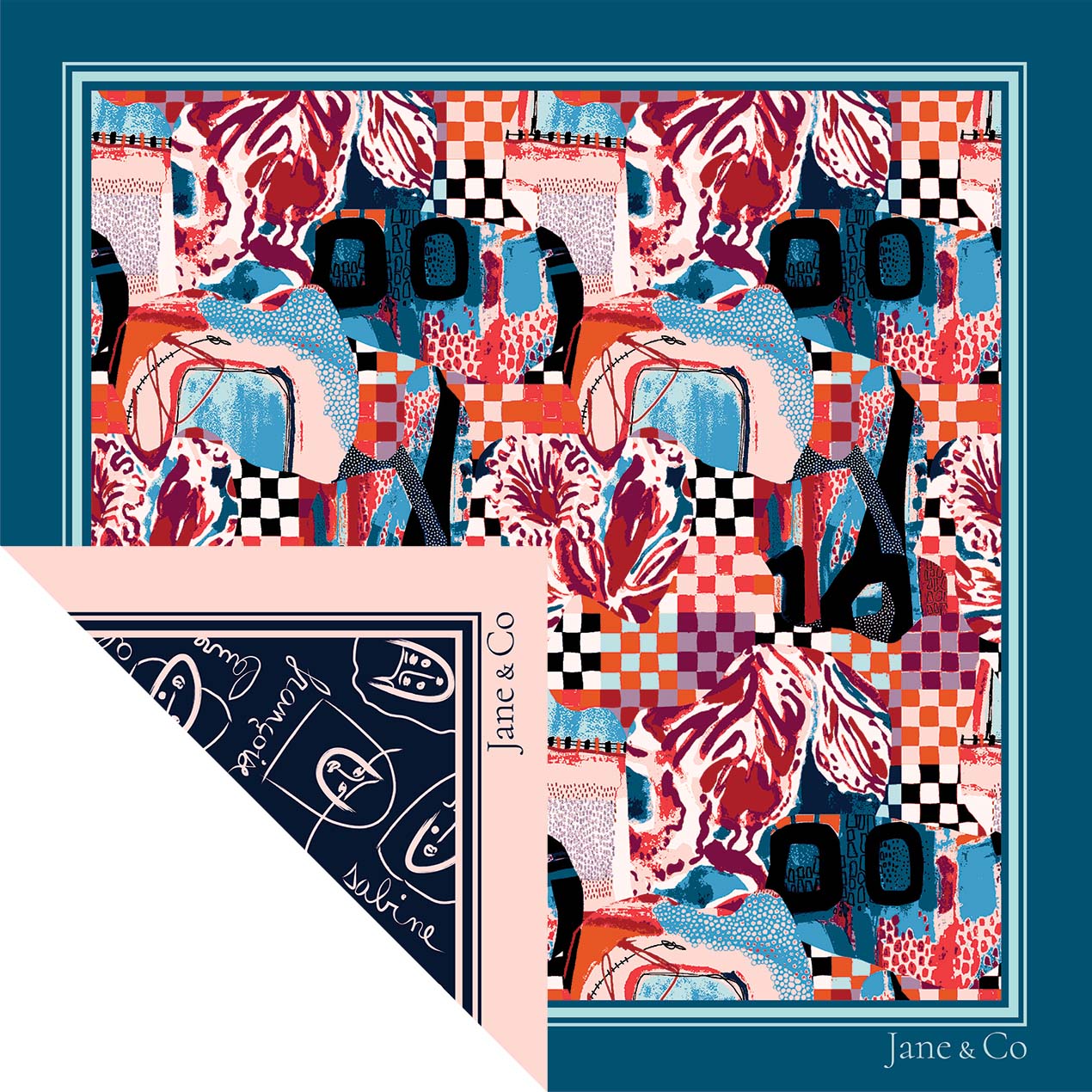 Foulard Carla-Lila 60cm