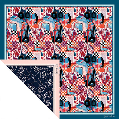 Foulard Carla-Lila 90cm