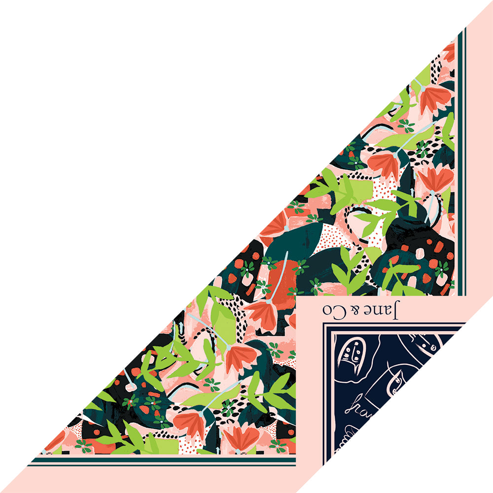 Foulard triangle Camille-Carla 50x50 cm