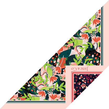 Foulard triangle Camille-Garance 50x50 cm