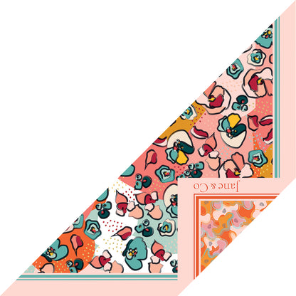 Foulard triangle Eloïse-Marie 50x50 cm