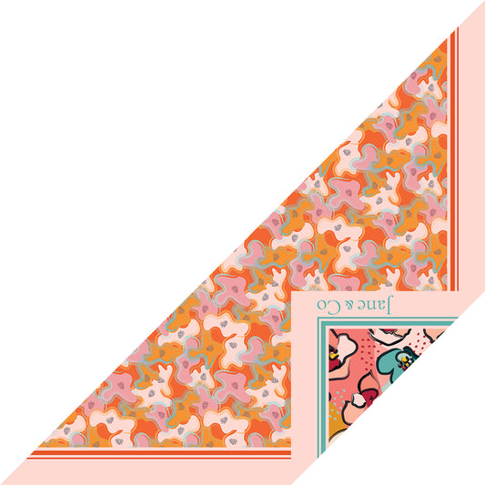 Foulard triangle Eloïse-Marie 50x50 cm