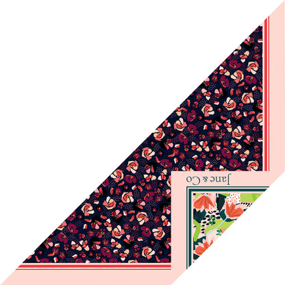 Foulard triangle Camille-Garance 50x50 cm