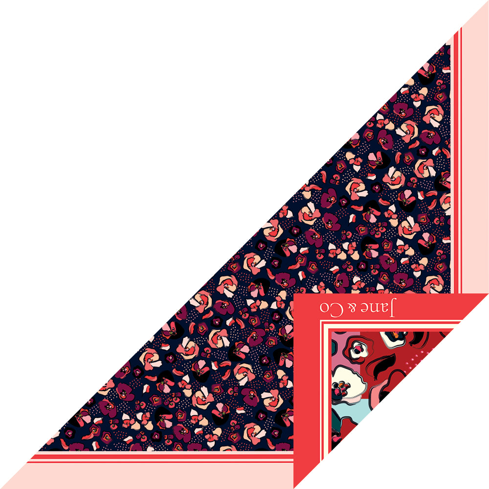 Foulard triangle Garance-Ninon 50x50 cm