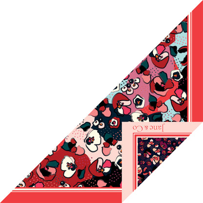 Foulard triangle Garance-Ninon 50x50 cm